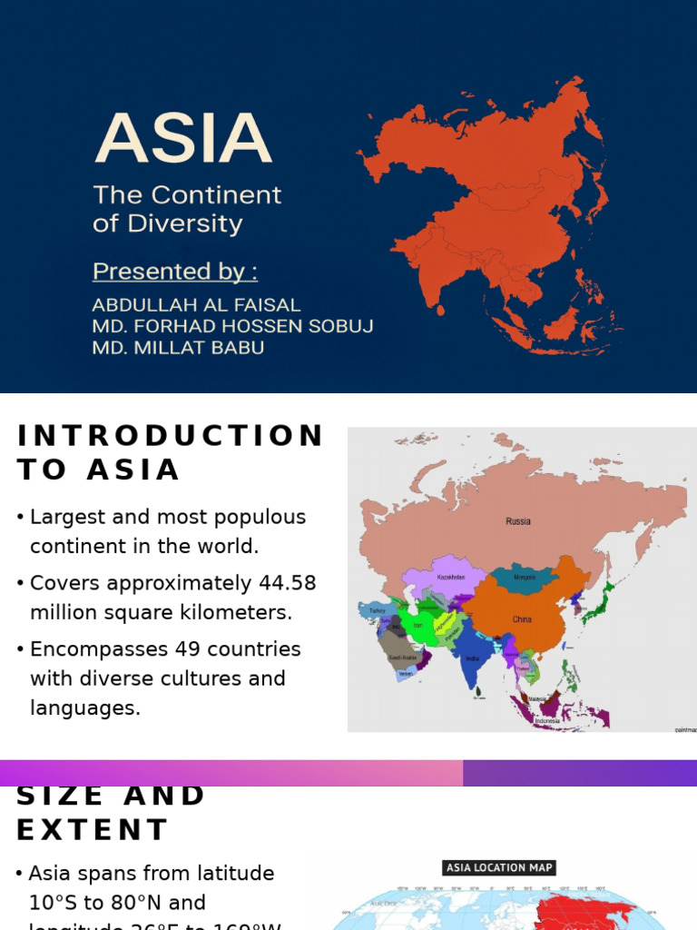 Overview of Asia's Geography and Culture | PDF | Asia | Southeast Asia