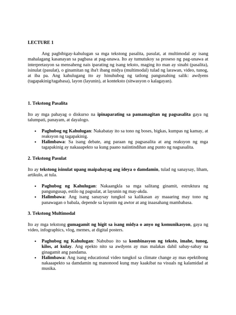 Lecture 1 | PDF