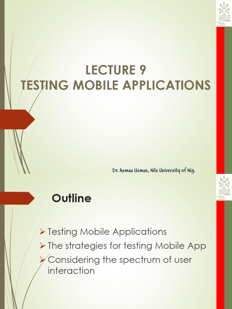 Mobile Application Testing Strategies | PDF | Mobile App | Software Testing