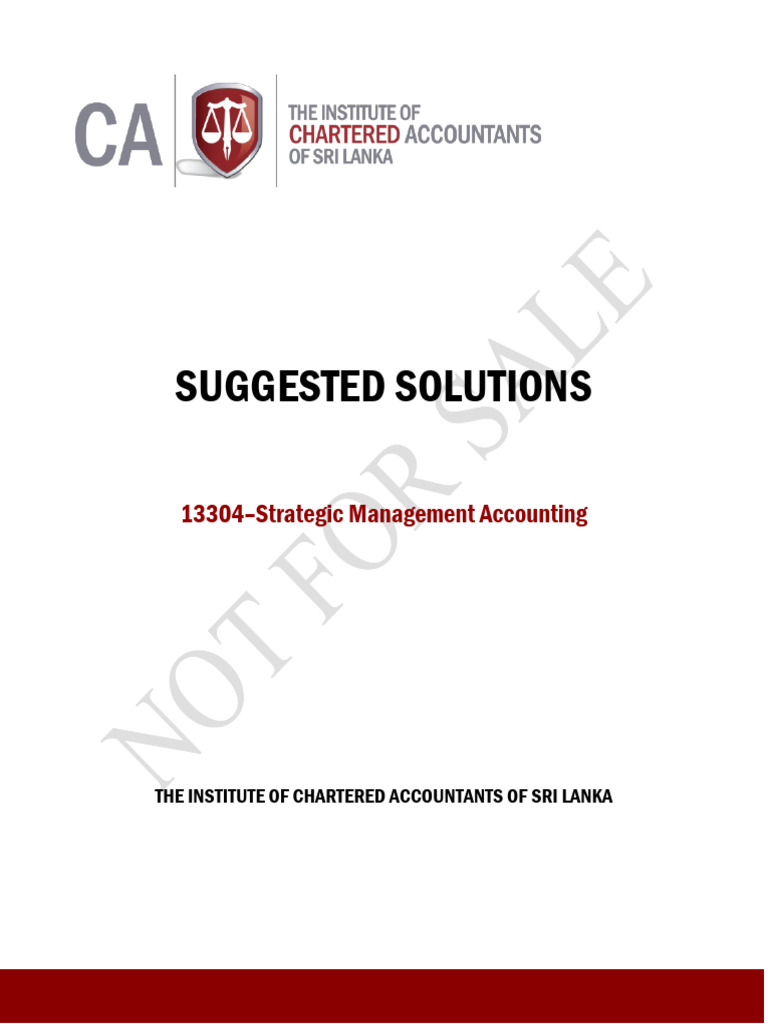 Sl1 Strategic Management Accounting | PDF | Net Present Value ...