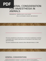Goat and Sheep Anesthesia Protocols | PDF | Anesthesia | Analgesic