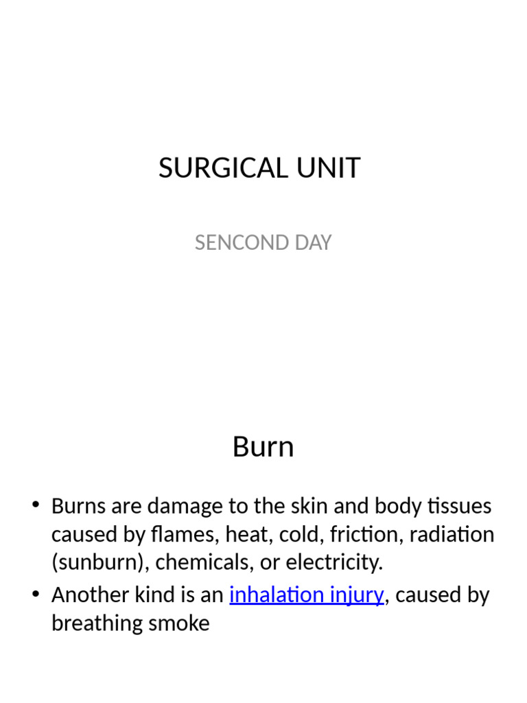 Inhalation Burns and Parkland Formula | PDF | Burn | Respiratory Tract