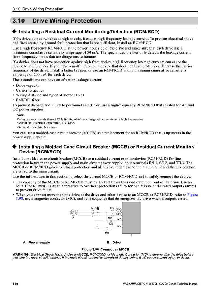 Installation of Earth Leakage Protection Device On A VFD | PDF
