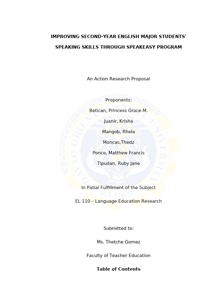 Enhancing English Speaking Skills for Students | PDF | Fluency ...