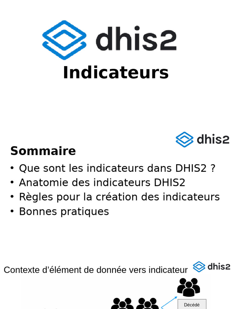 Guide des indicateurs dans DHIS2 | PDF