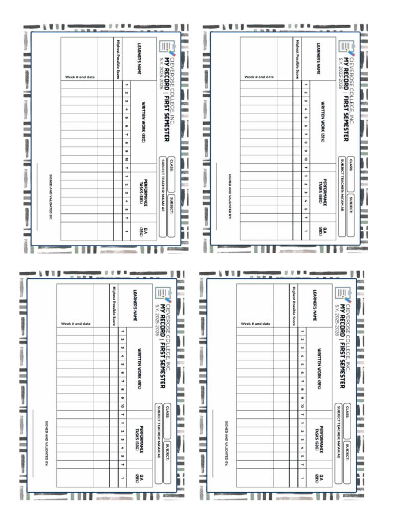 Record Sheet | PDF