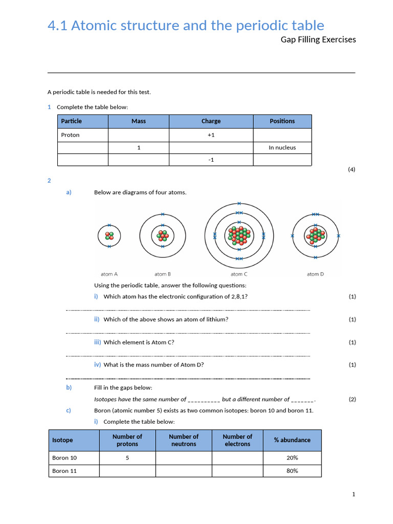 Understanding the Periodic Table | PDF | Atoms | Proton