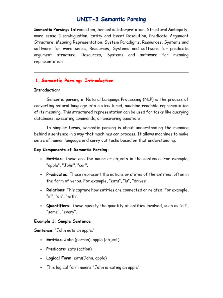 Semantic Parsing in NLP Explained | PDF | Semantics | Parsing