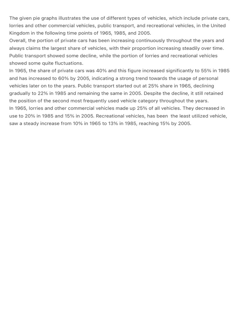 UK Vehicle Usage Trends (1965-2005) | PDF