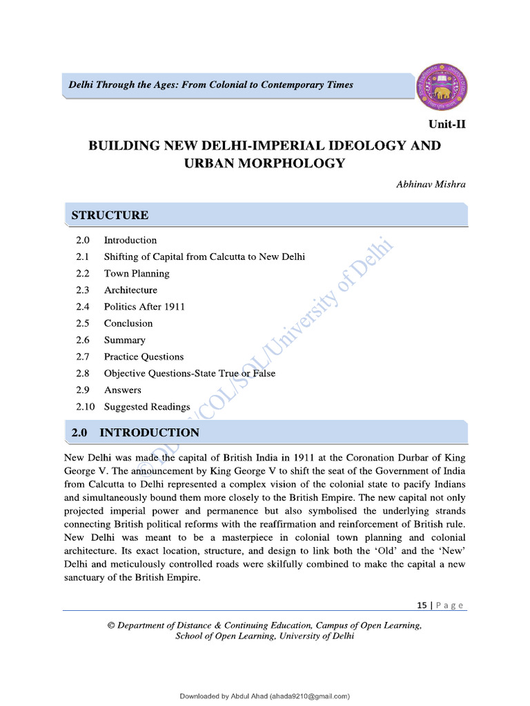 Unit Second Basic Notes in English | PDF