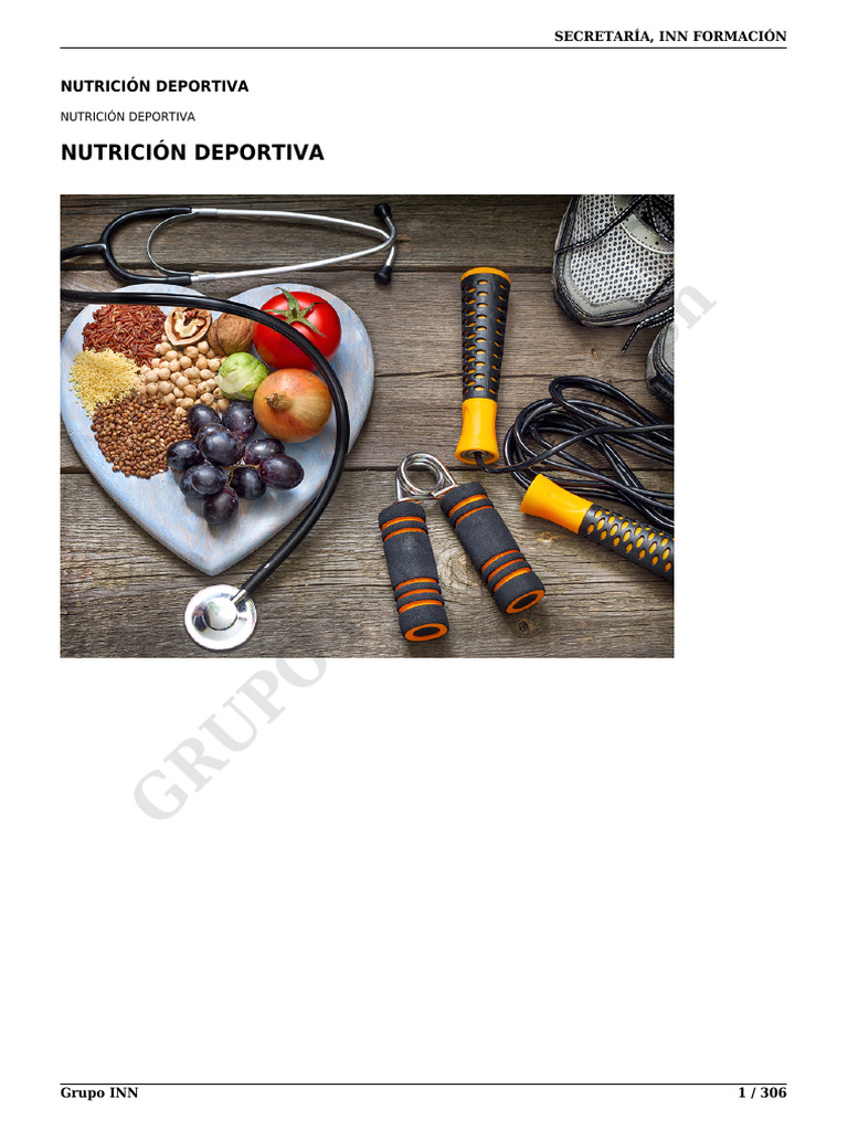 Nutricion Deportiva | PDF | Dieta | Alimentos