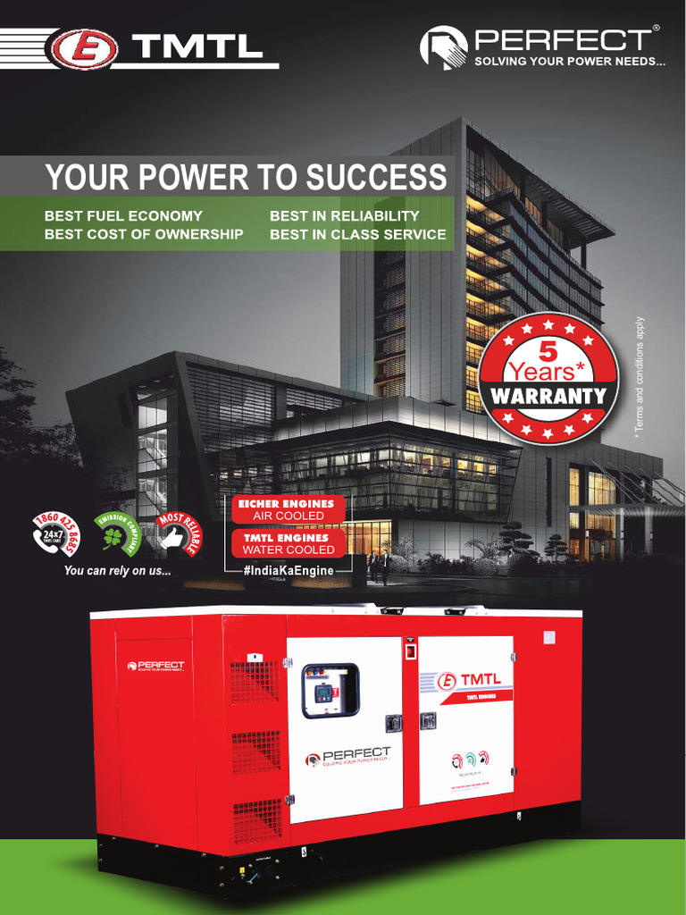 Perfect E-Tmtl 30 Kva CPCB IV+ | PDF | Engines | Insulator (Electricity)