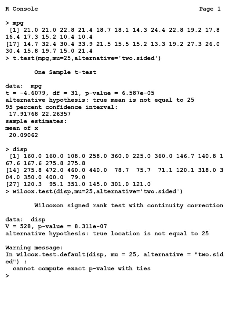 One Sample Data | PDF
