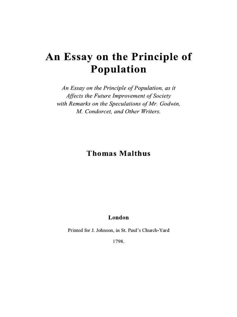 Mathus 1798 | PDF