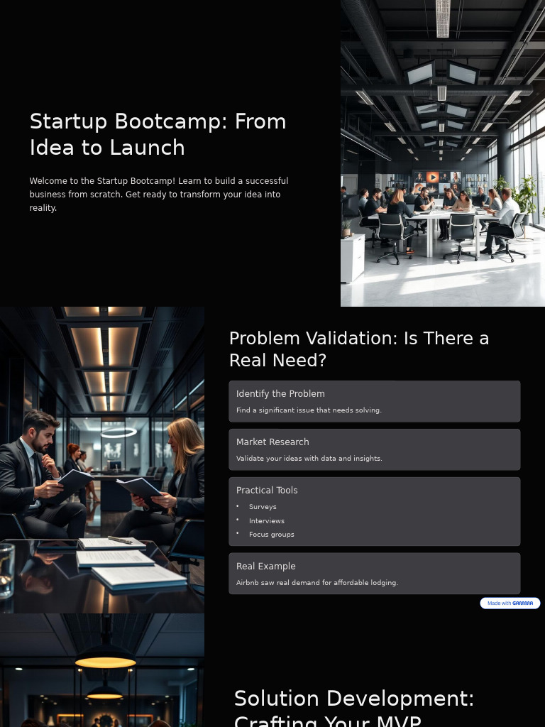 Startup Bootcamp From Idea To Launch | PDF | Startup Company | Small ...