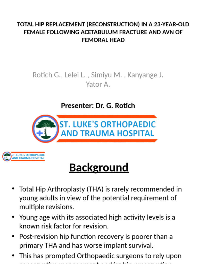 Total Hip Replacement in Young Adult | PDF | Hip | Diseases And Disorders