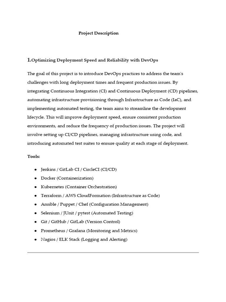 DevOps Project Overview and Strategies | PDF | Cloud Computing ...