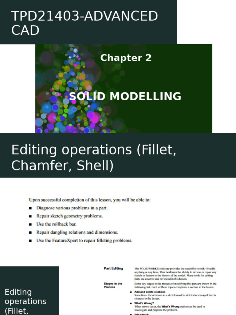 Lecture On Solid Modeling - Editing Operation | PDF