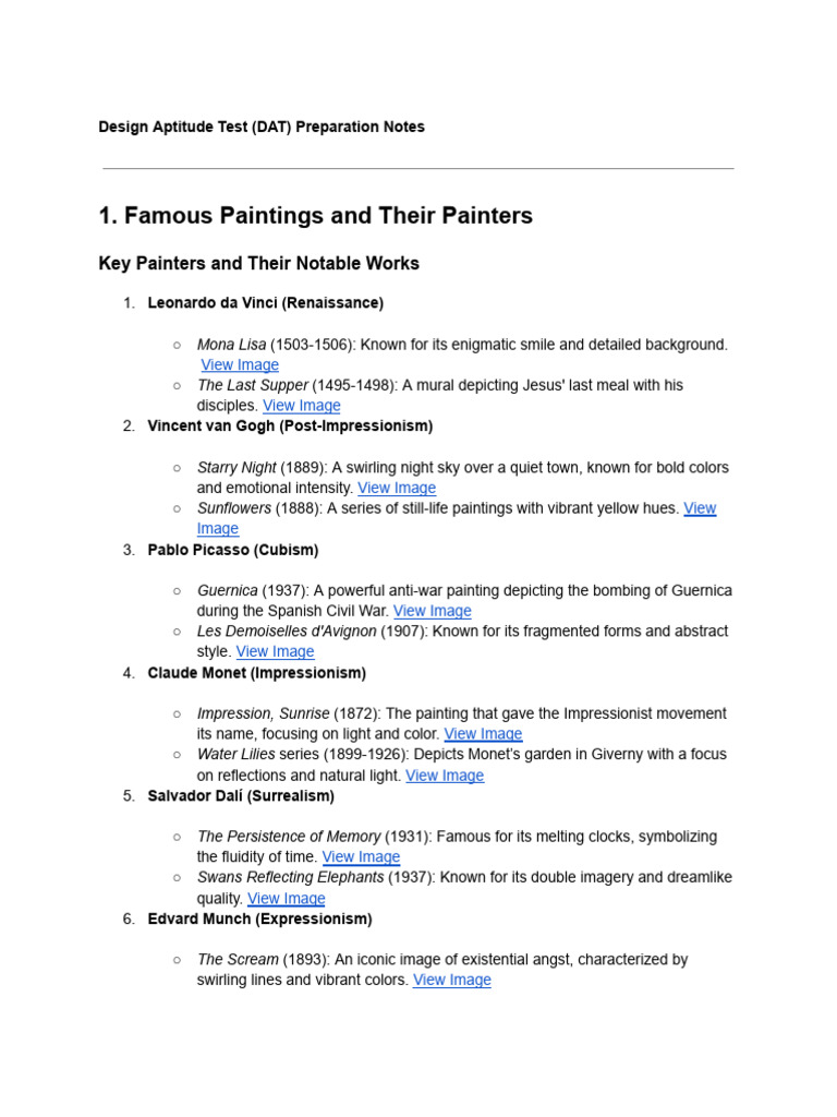 Design Aptitude Test Study Guide | PDF | Color | Paintings