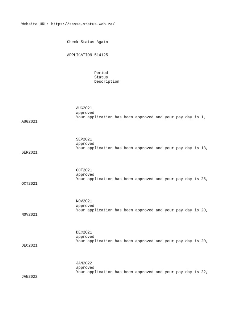 Income Source Application Status | PDF