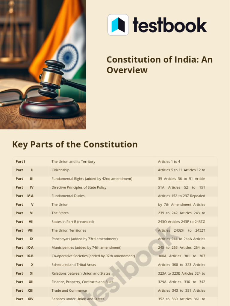 Constitution of India: An | PDF