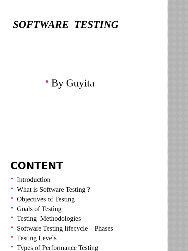 Software Testing Pdf Software Testing Software