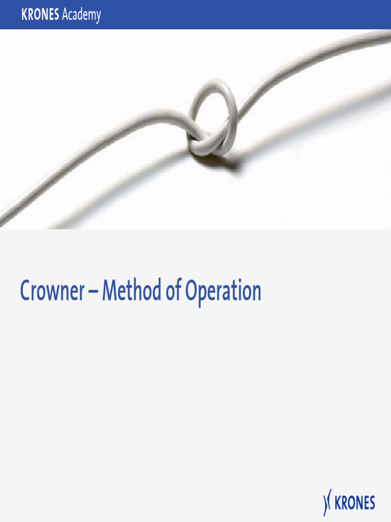Crowner Machine Operation Overview | PDF | Manufactured Goods ...