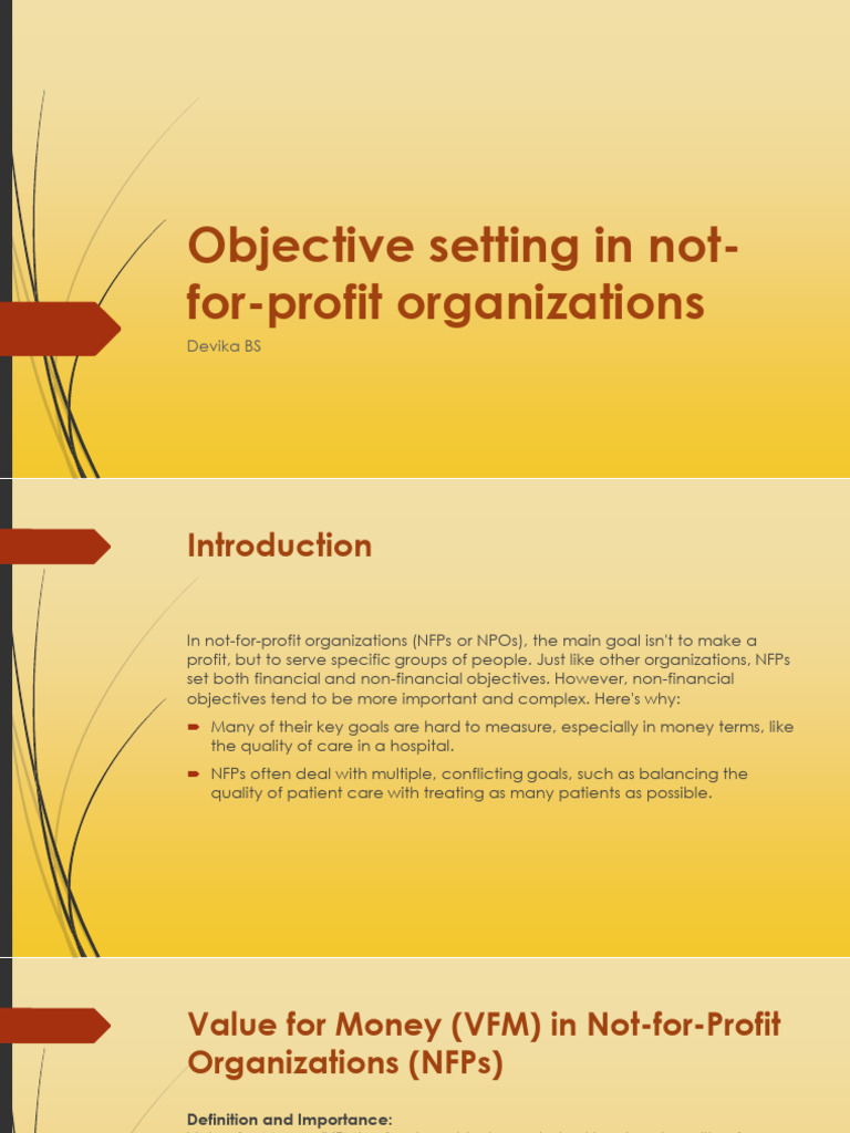 Objective Setting in Nonprofits Explained | PDF | Nonprofit ...