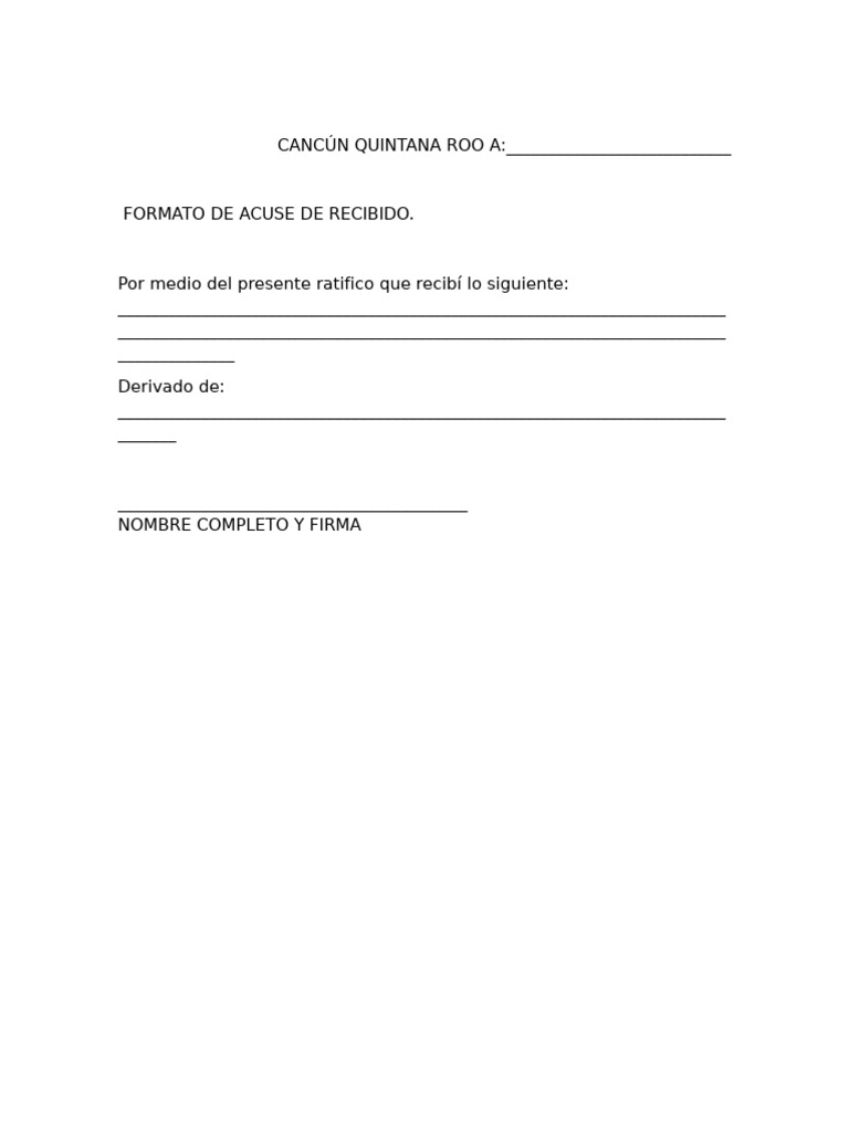 Formato Acuse | PDF
