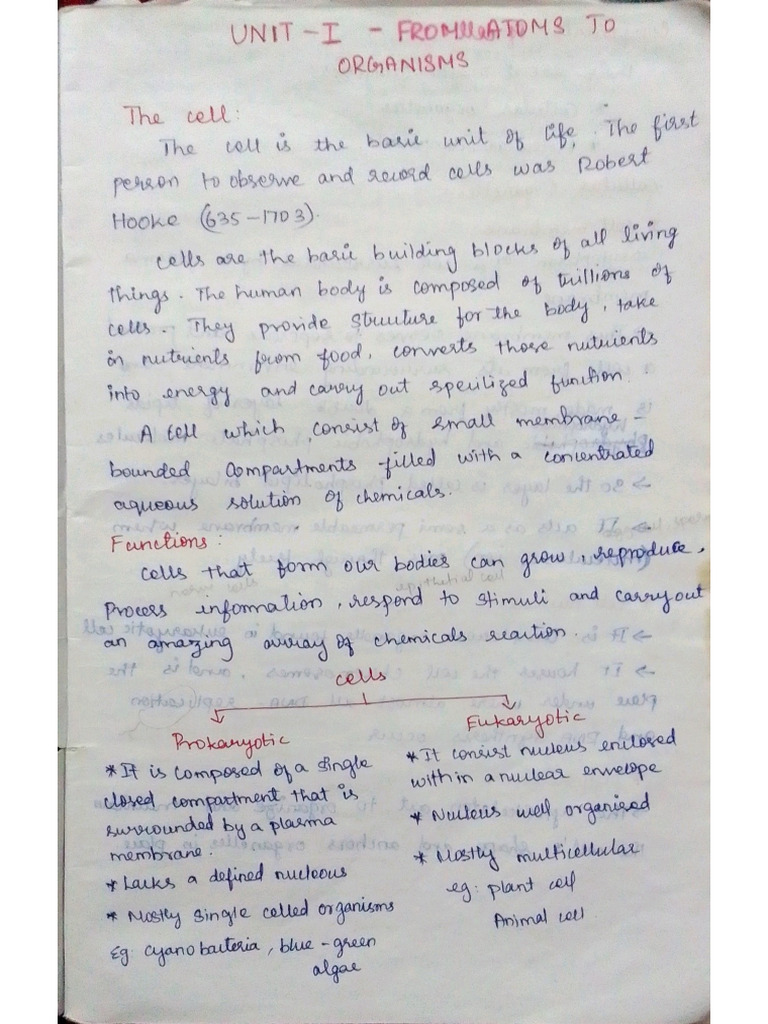 Unit 1 Biology | PDF