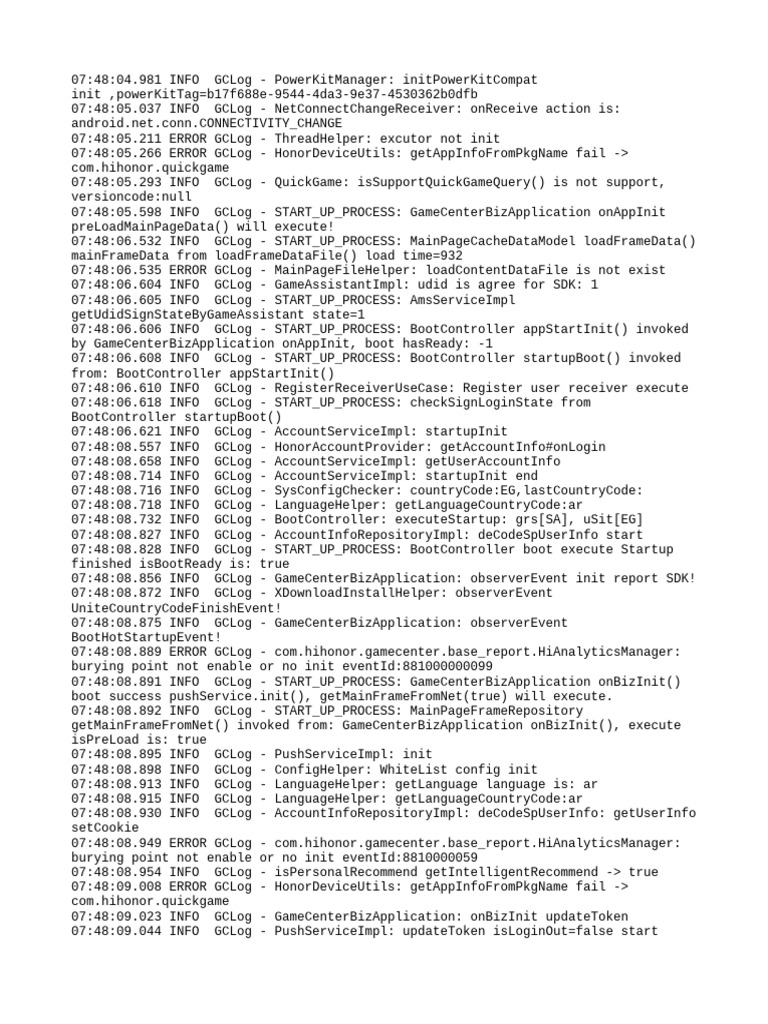 GameCenter Initialization Log Analysis | PDF | Computer Science ...