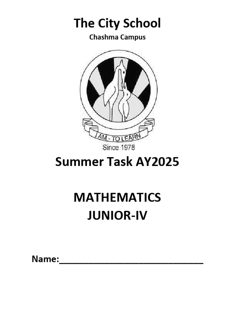 JuniorIV Maths Summer Task | PDF | Shape | Sphere