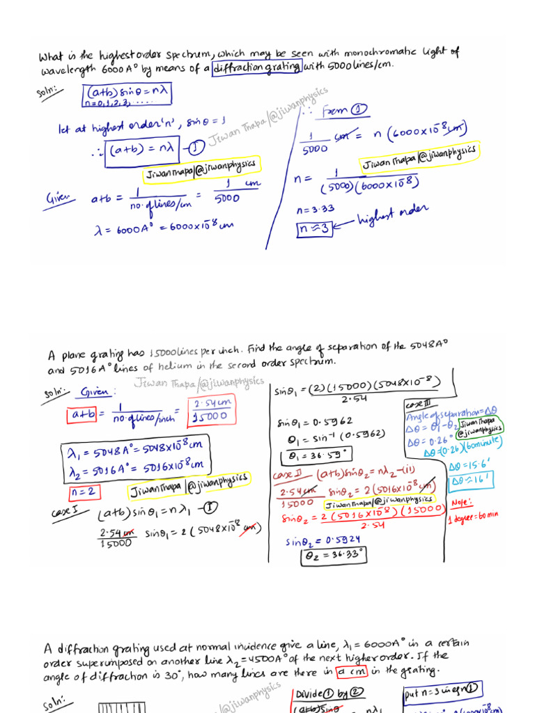 Diffraction Numerical | PDF