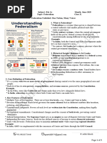 Part 1 Federalism X