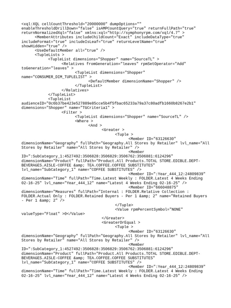 XQL Query for Shopper Data Analysis | PDF