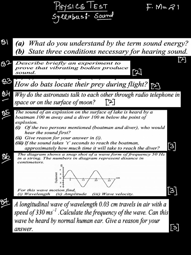 Sound IX Worksheet I | PDF