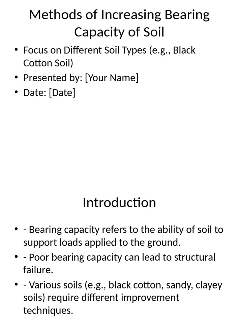 Enhancing Soil Bearing Capacity Techniques | PDF | Deep Foundation | Soil