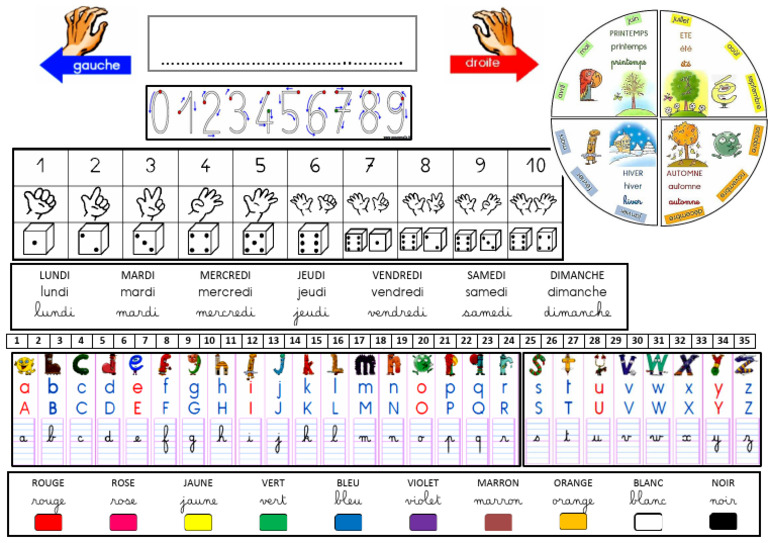 Sous-main modifiable GS et calendrier | PDF