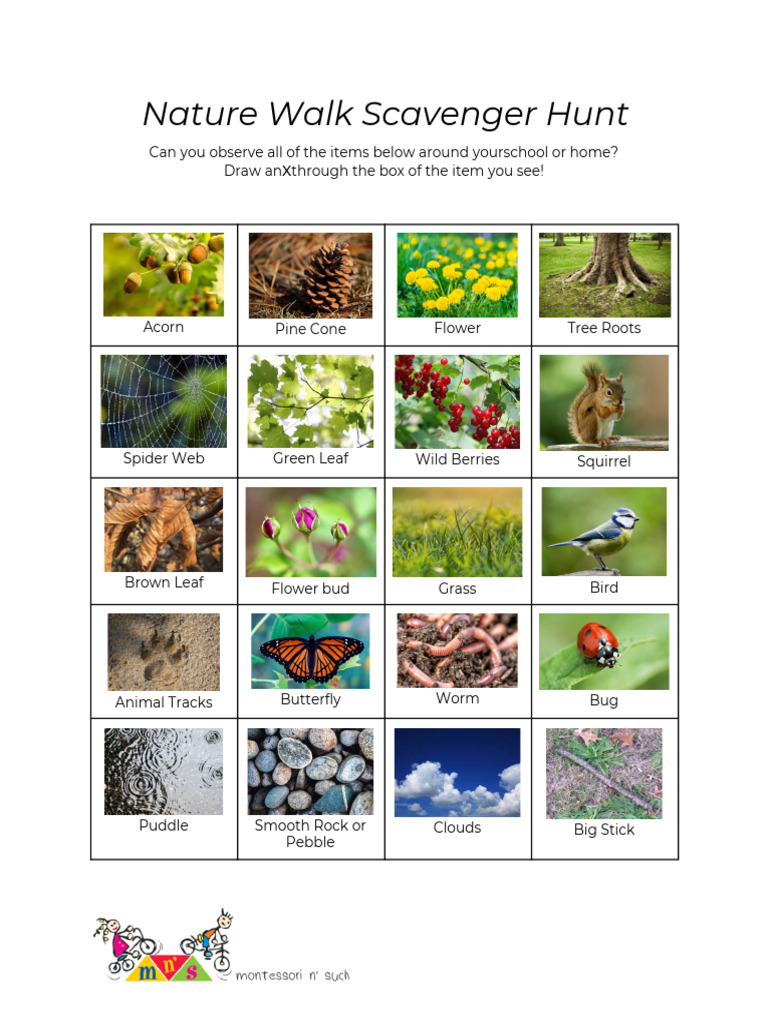 Nature Walk Scavenger Hunt (L) | PDF