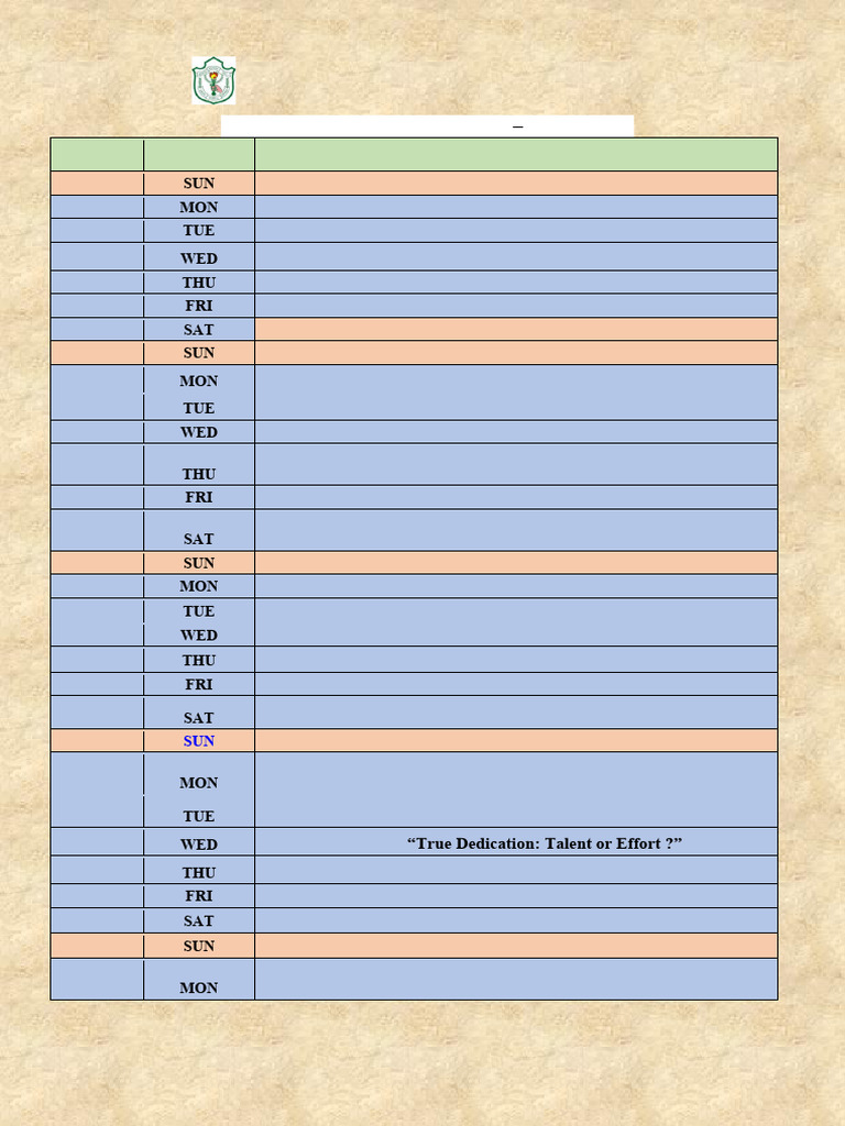 June 2025 Log Sheet for Class VIII | PDF