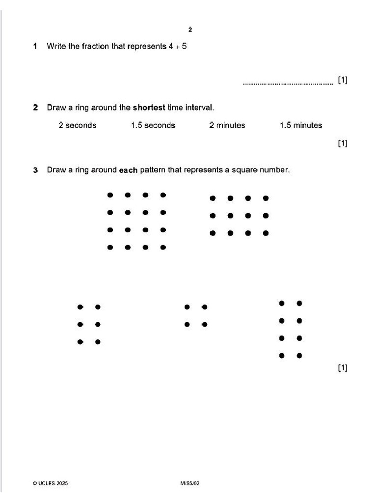 Progression Mathematics Paper 2 | PDF