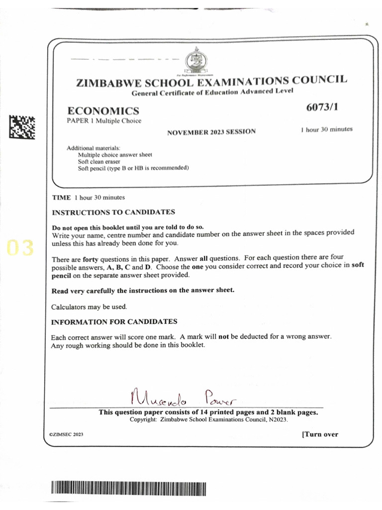 Ecoz P1 N2023 | PDF