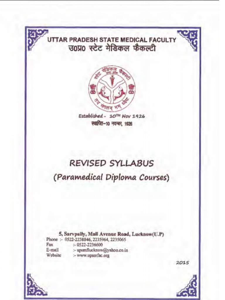 Dmlt Syllabus Pdf