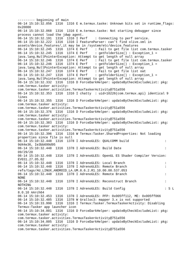 Termux GUI and Logcat Errors | PDF | Software Engineering | Computer ...