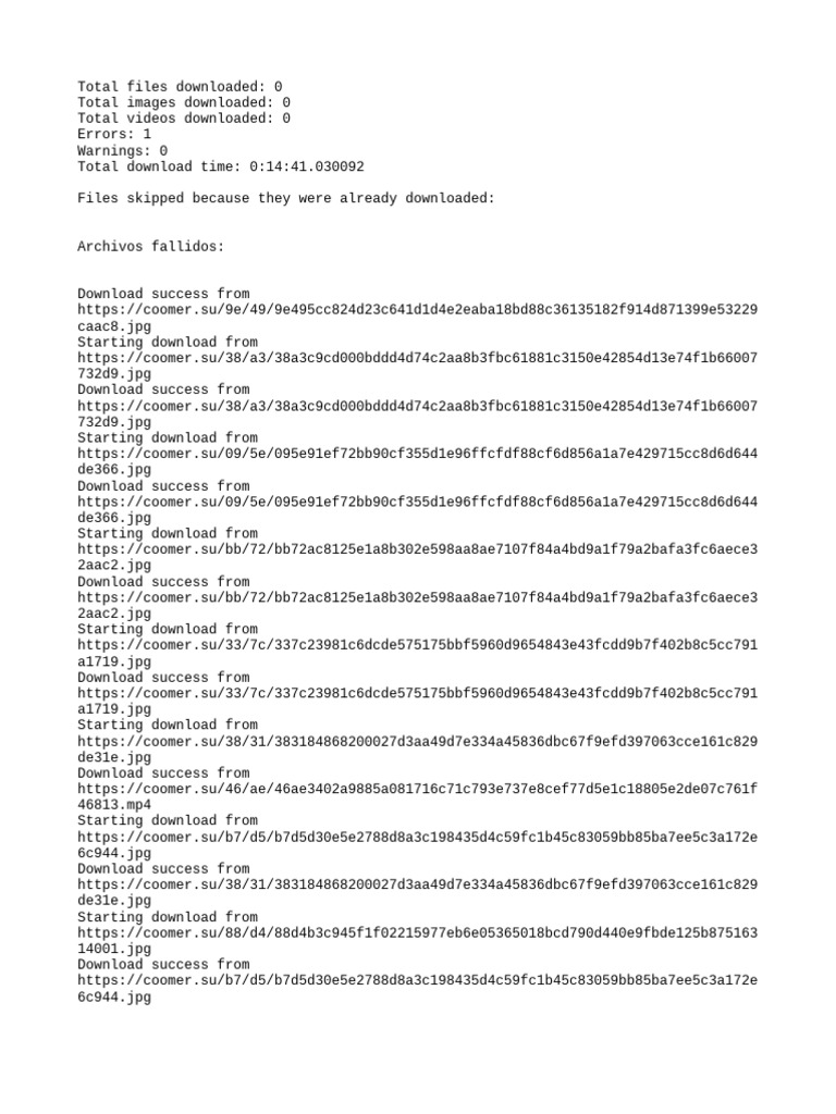 Download Log Summary and Errors | PDF | Computing