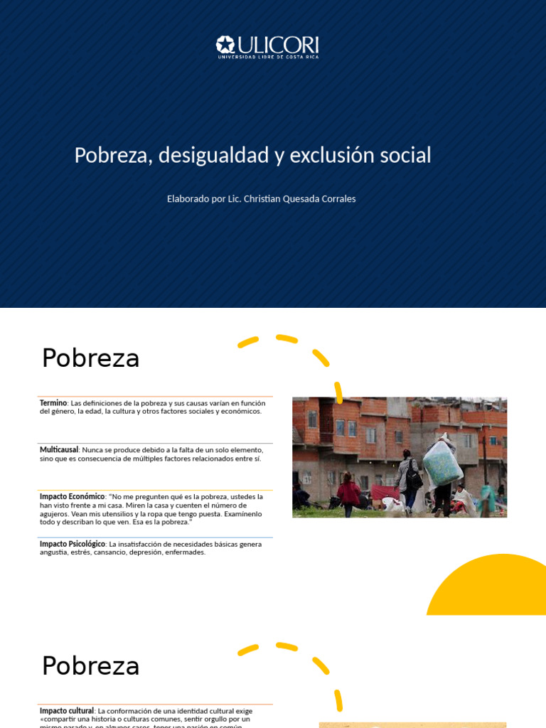 Pobreza, Desigualdad y Exclusión | PDF | Pobreza | Pobreza e indigencia