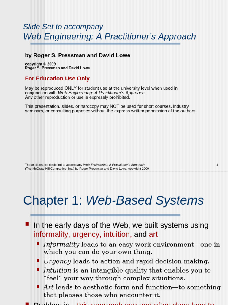 Web Engineering ch1 | PDF | Web Application | Information Technology