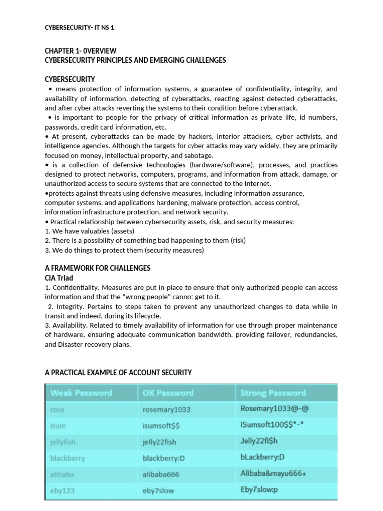 Cybersecurity Overview and Challenges | PDF | Security | Computer Security