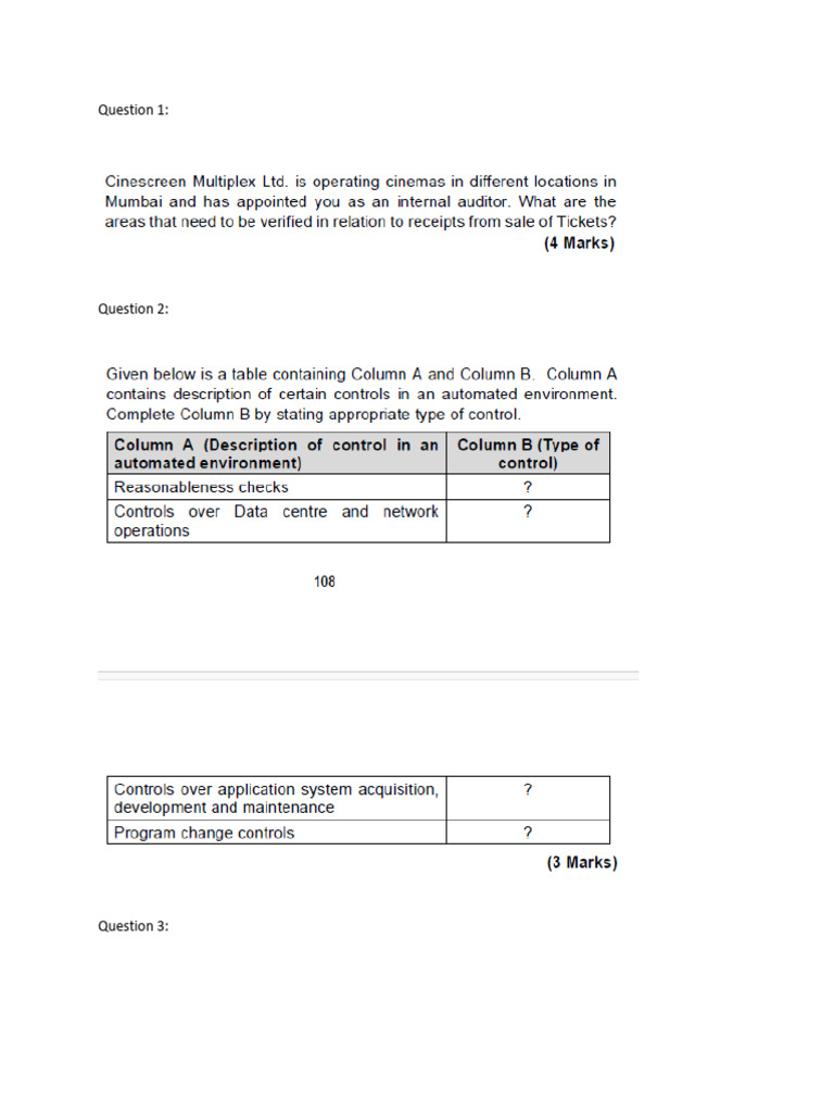 Audit D3 Questions | PDF