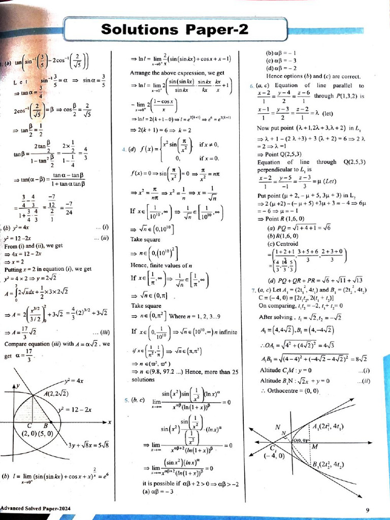 Jee Advanced Paper 2 Solution | PDF